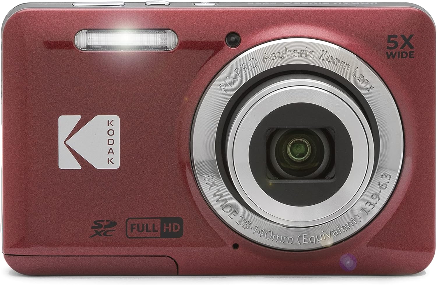 16MP 28mm Wide-Angle Digital Camera (Red) + Accessories Bundle M235