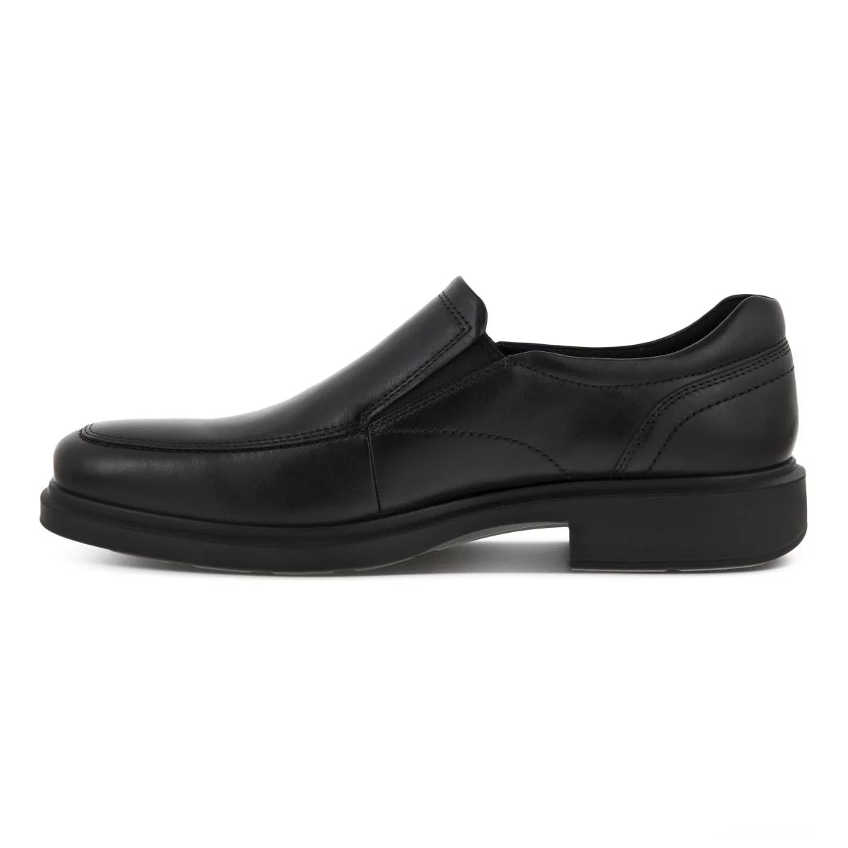 Black Leather Slip-on Shoes D313