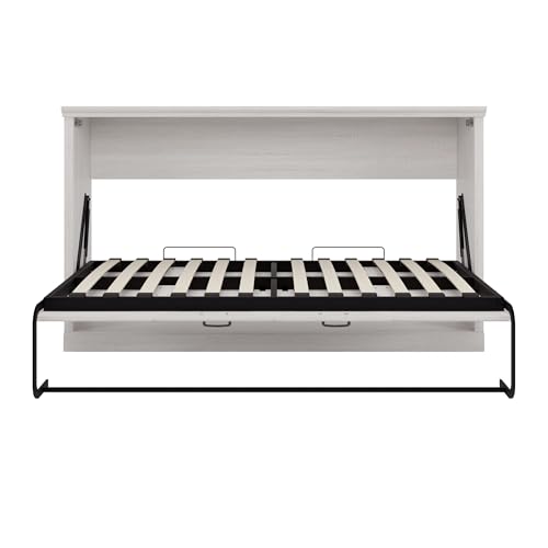 Twin Size Murphy Bed with 2 Side Cabinet Storage Shelf and Bookcase O564914