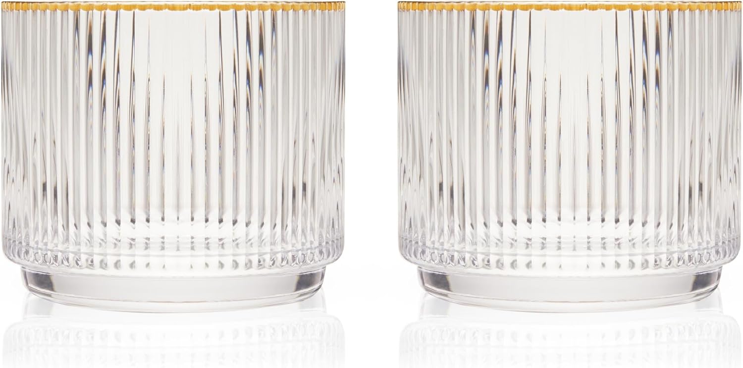 Crystal Lowball Tumblers 12oz Set of 2 Z299