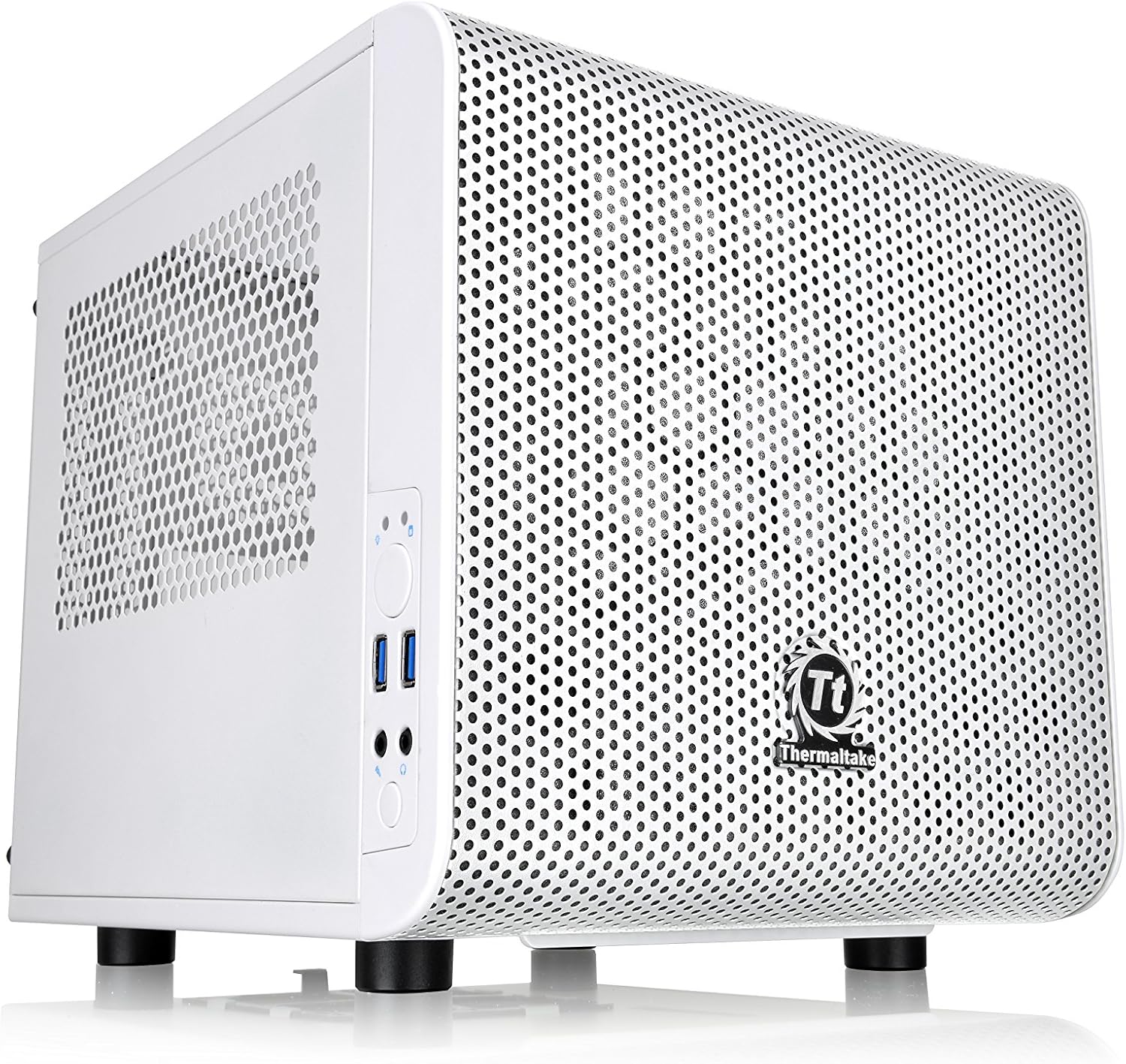 White Mini ITX Cube Computer Chassis Y597360