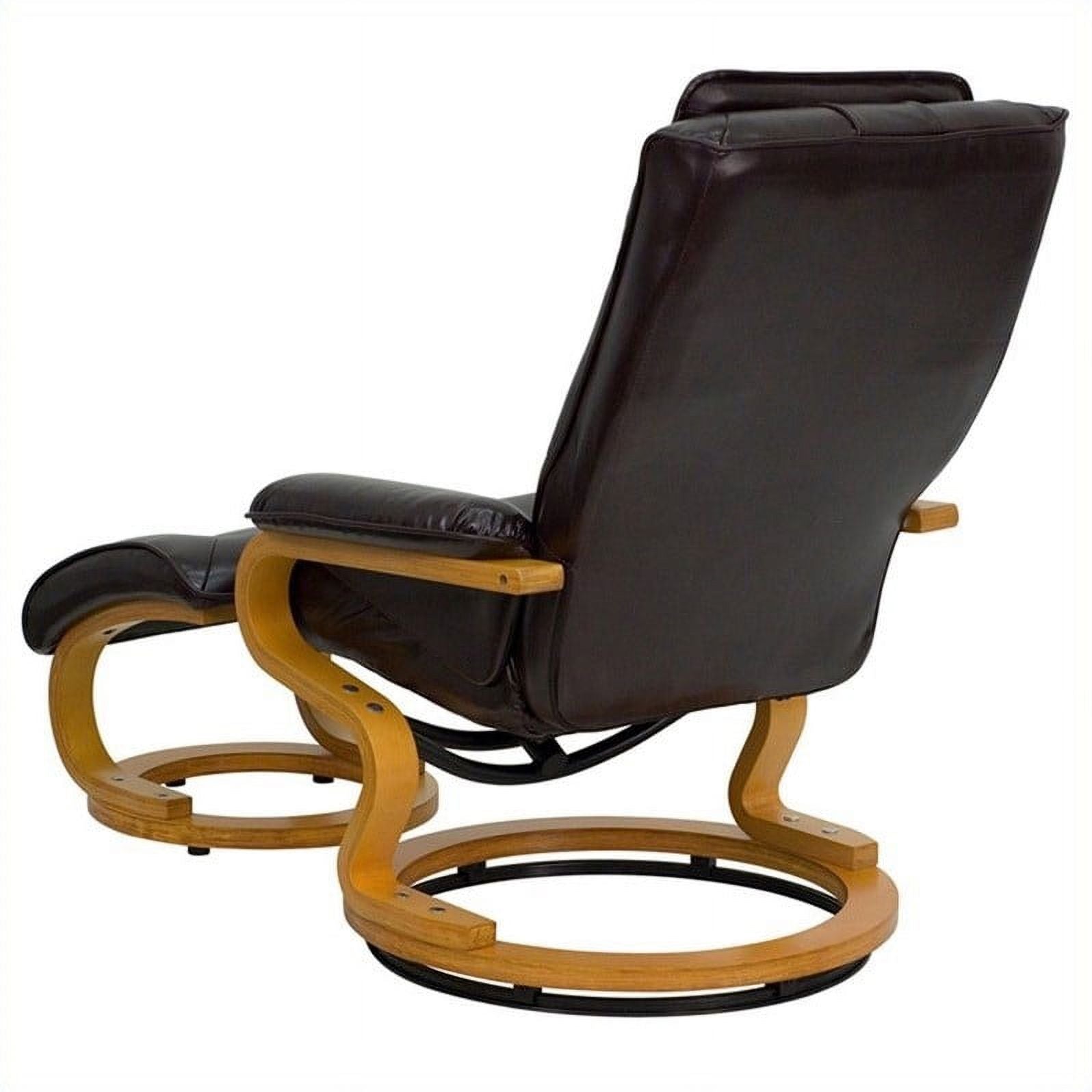 Brown LeatherSoft Recliner and Ottoman U48680