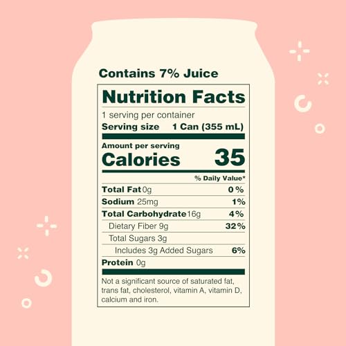 Prebiotic Soda, Peaches & Cream, 12 fl oz (12 Cans) M98807