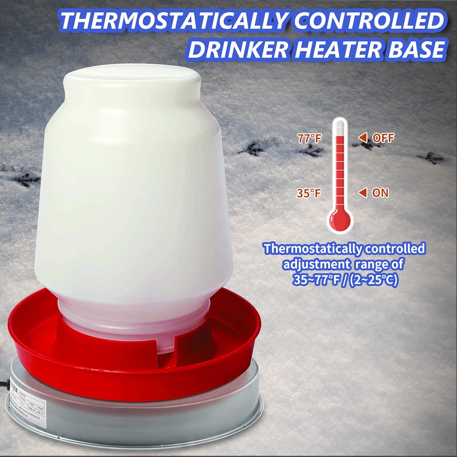 Heated Base Chicken Water Heater 125 Watts K364919