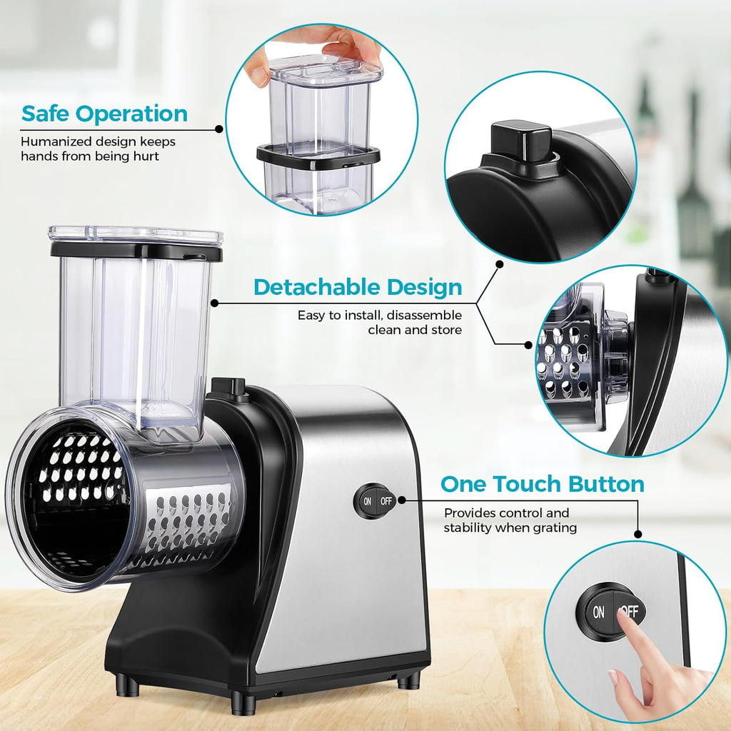 250W Electric Cheese Grater with 5 Attachments K260858