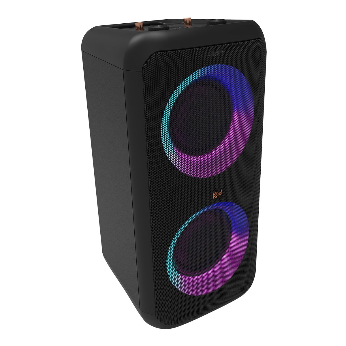 Bluetooth Wireless Party Speaker with Wired Microphone, RGB Lighting, Guitar Input, IPX4 Splash Resistance R821774