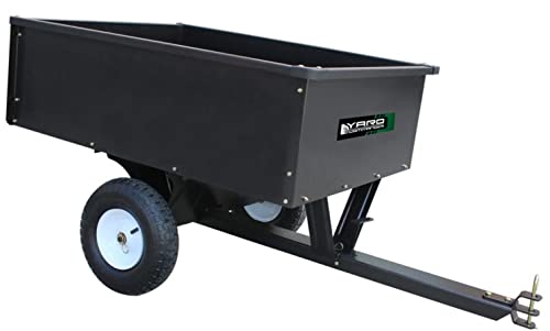 400LB Heavy Duty Steel Dump Cart 10-Cubic Feet Capacity Utility Trailer with Removable Tailgate B6302