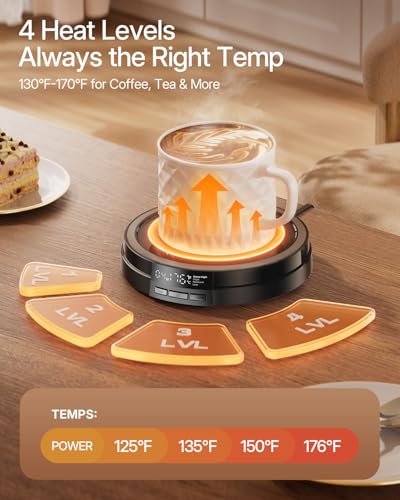50W Fast Heating Cup Warmer with Smart Display U959028