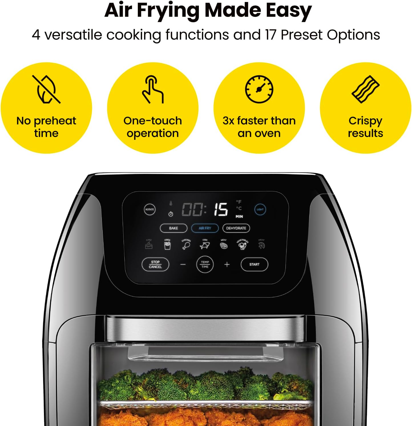 Digital Air Fryer with Rotisserie and Dehydrator I853