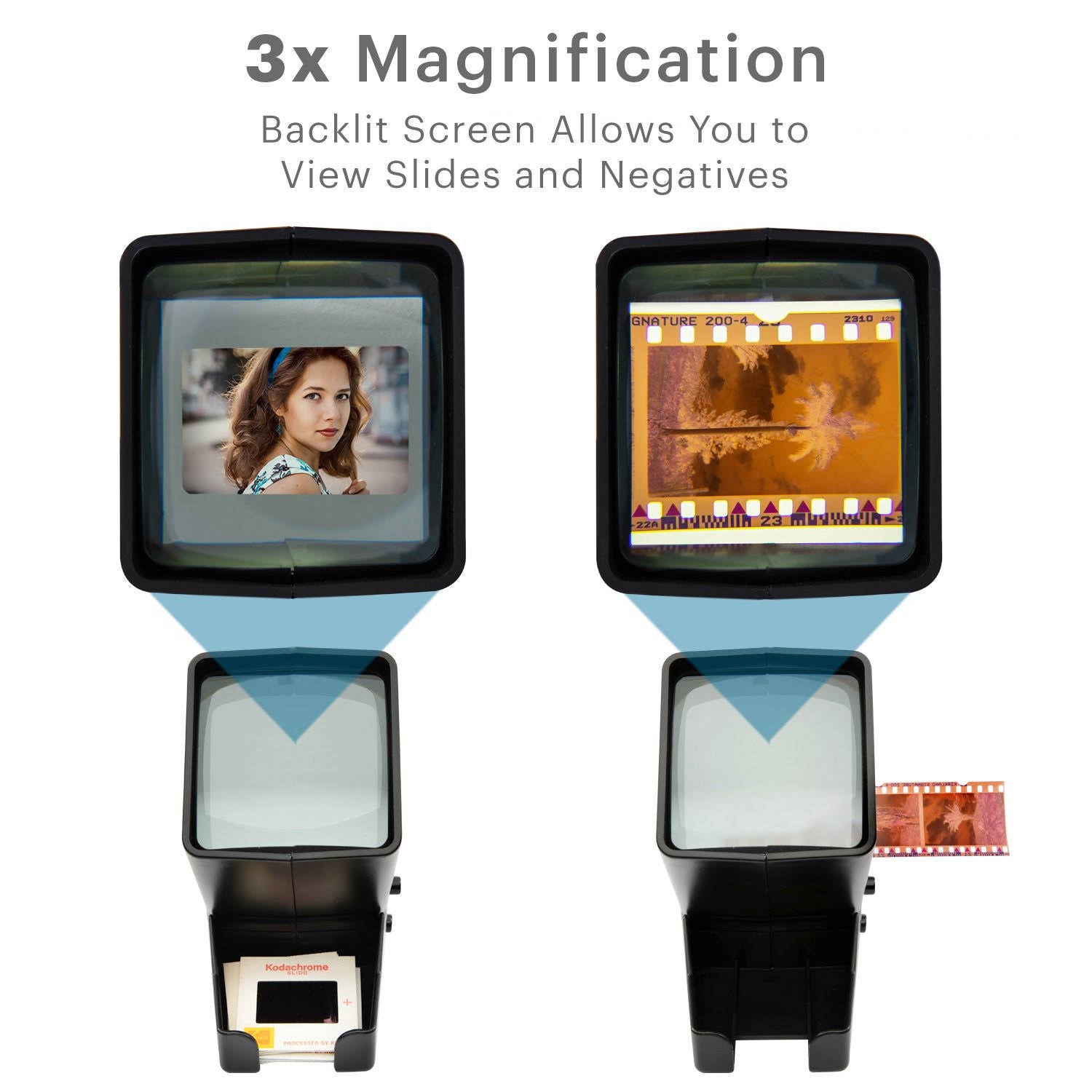 35mm Slide Film and Viewer Battery Operation 3X Magnification K22565