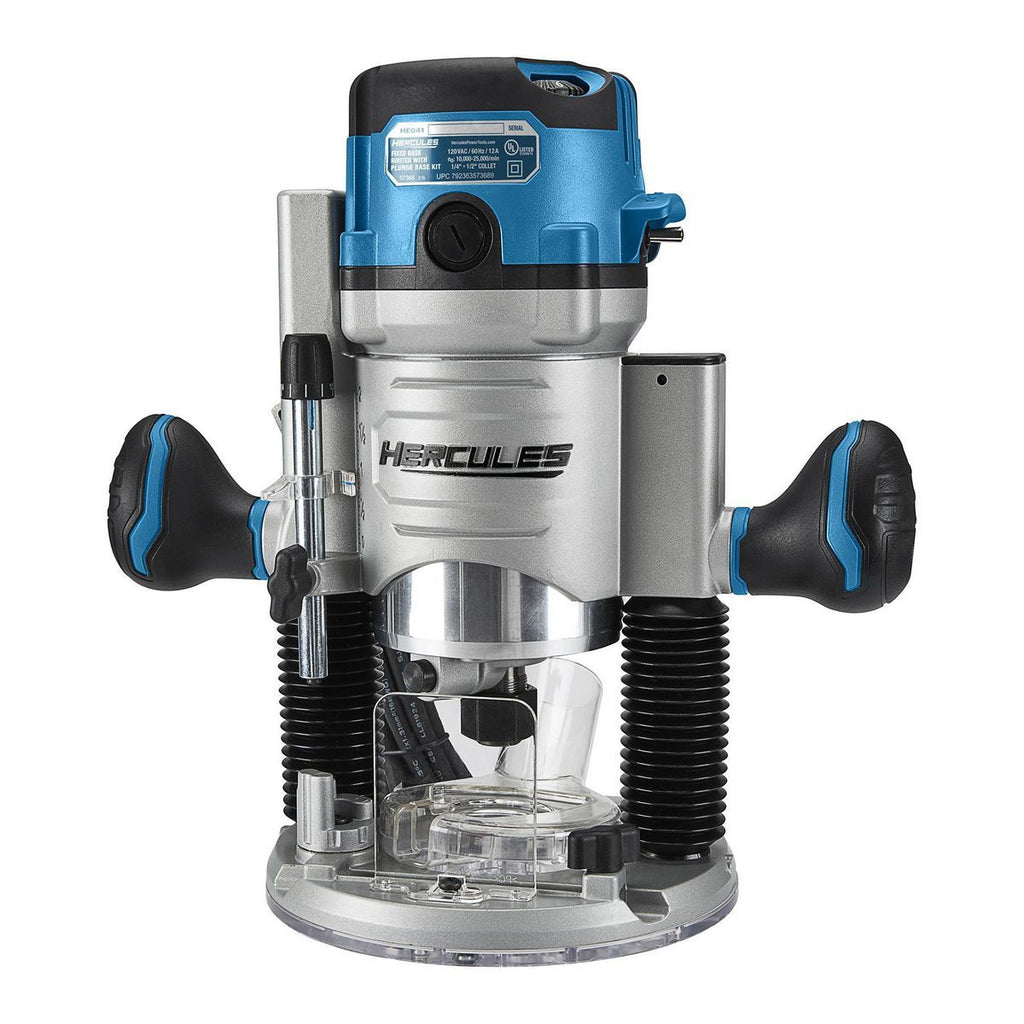 12 Amp Variable-Speed Fixed Base Router with Plunge Base Kit J76878