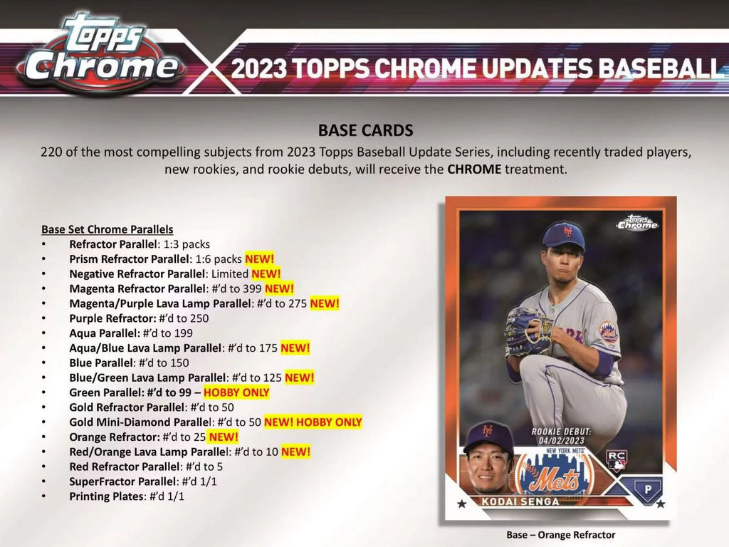 Hobby Box Baseball Trading Card B51415