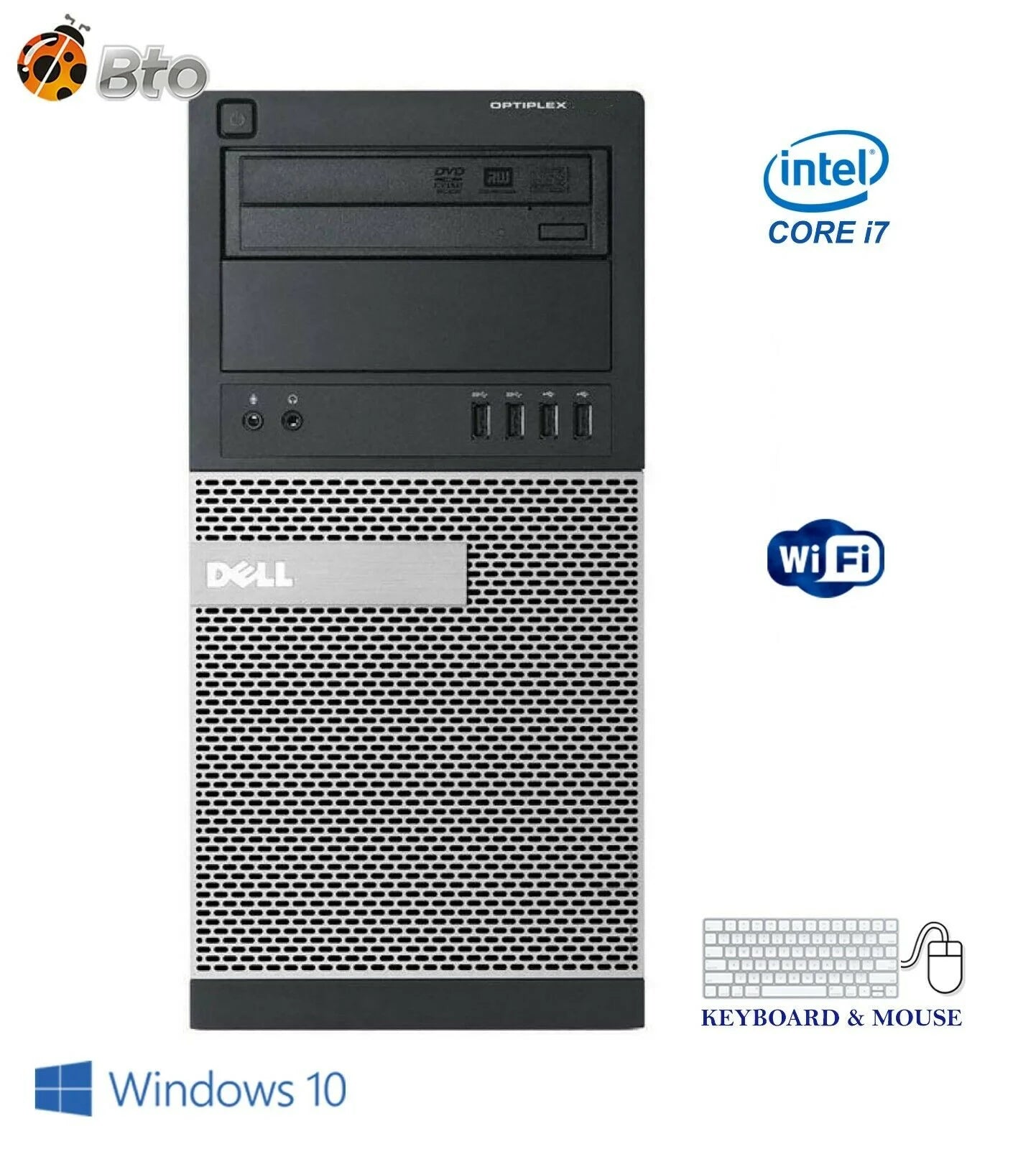 Restored Dell Desktop PC Intel Core i5 16GB Ram 1TB HDD NVIDIA GeForce GT 1030 Windows 10 P817171