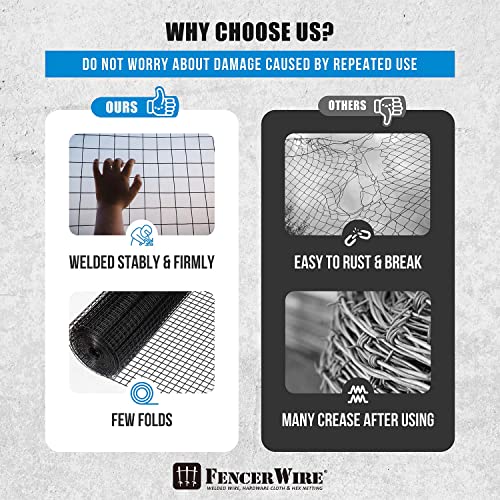 14 Gauge Black Vinyl Coated Welded Wire Mesh 1 inch by 1 inch (2 ft. x 50 ft.) X1253