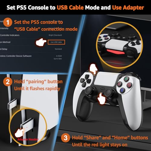 Wireless Controller for PS-5 Console with 3.5mm Audio Jack A803