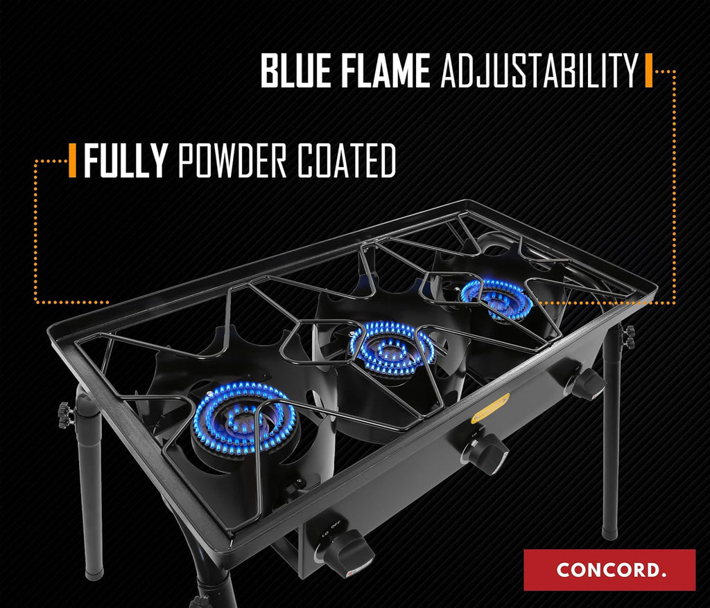 Triple Burner Outdoor Propane Stove Cooker with Regulator P77311