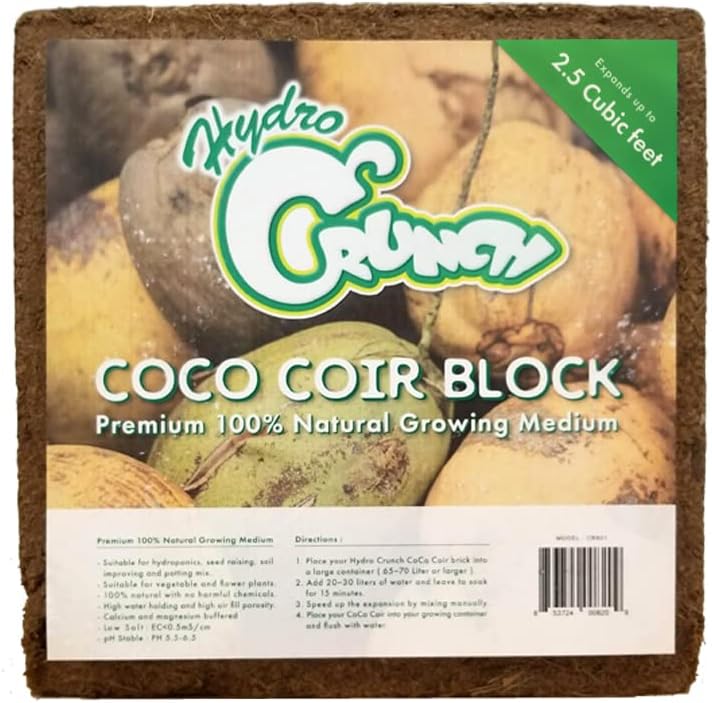 Coco Coir Block 2.5 Cubic Ft Block (2-Pack), Brown Q39247
