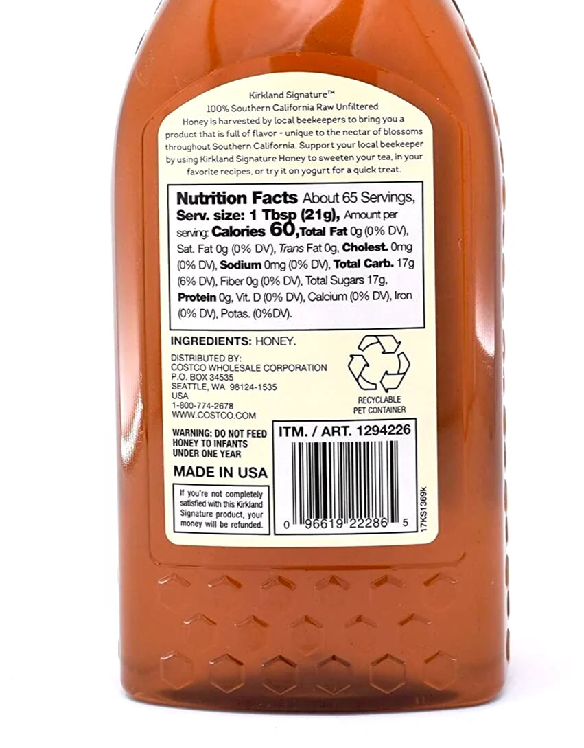 2 Packs Raw Unfiltered Honey 48 oz Each, Total 6 lbs O3070