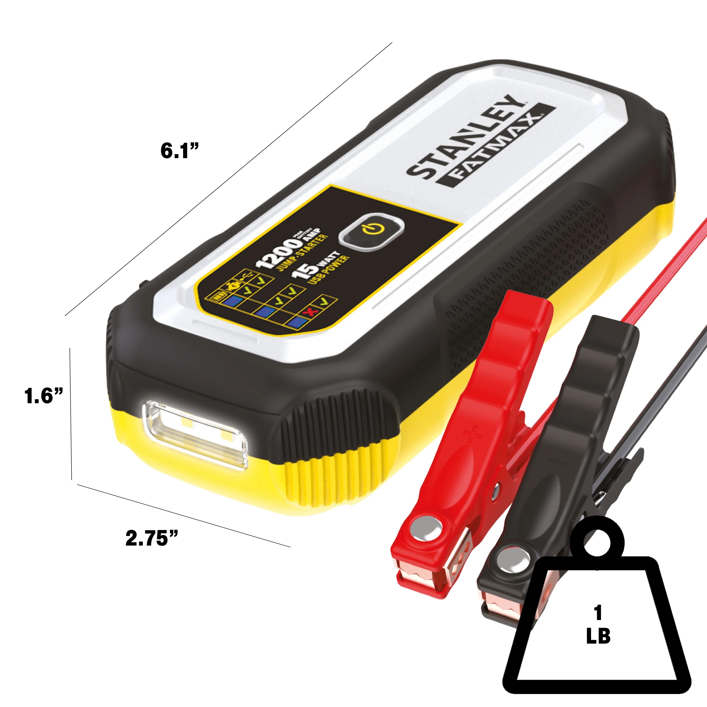 1200 Amp Lithium Jump Starter with USB Power Bank C46642