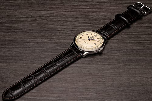 Japanese Automatic Stainless Steel and Leather Dress Watch X76717