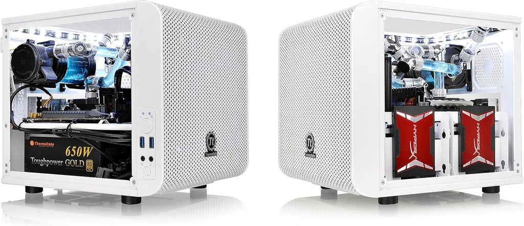 White Mini ITX Cube Computer Chassis Y597360