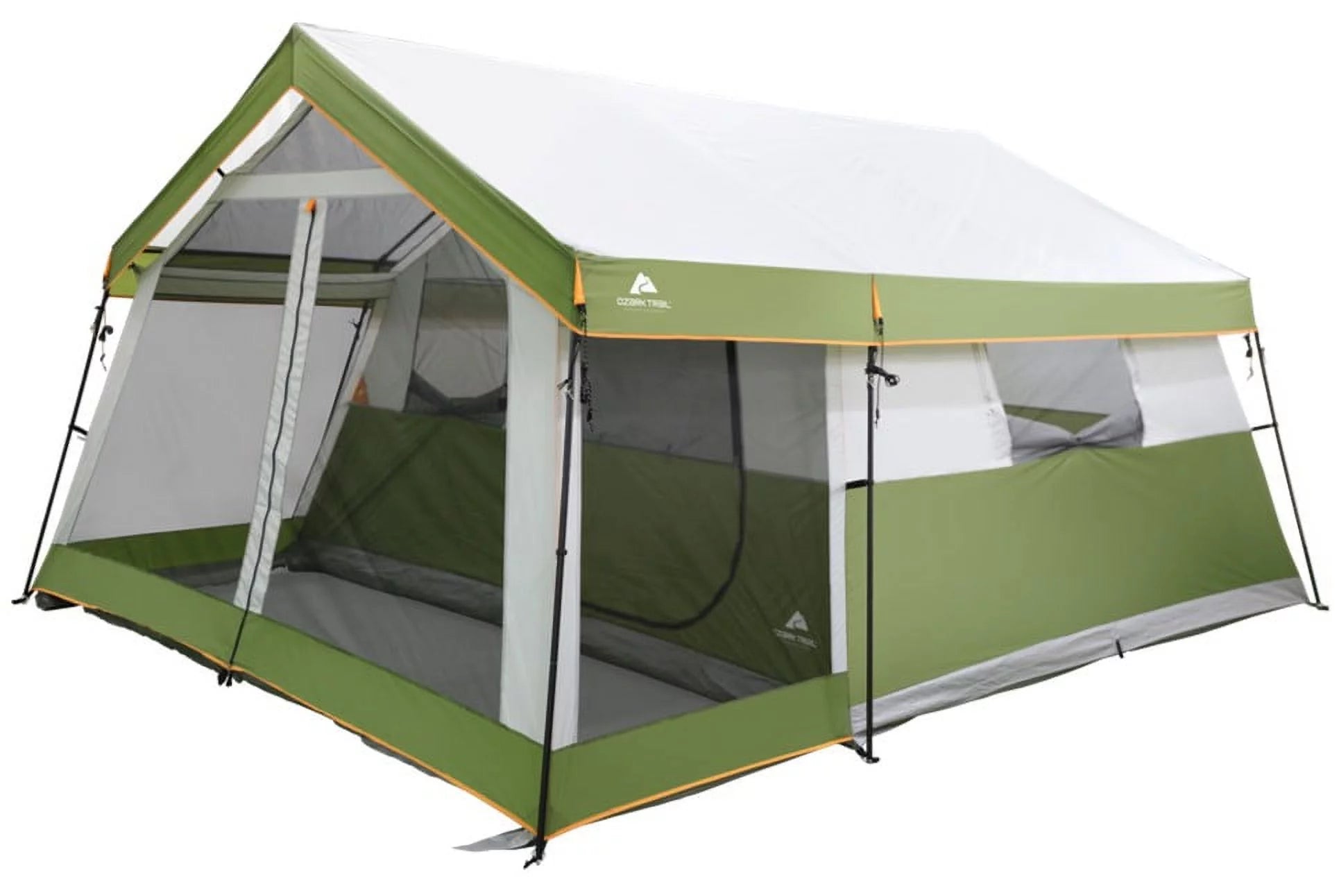 8-Person Family Cabin Tent with Screen Porch, Green X893395