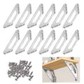 12PCS Stainless Steel Furniture Corner Connector with 72 Screws M878