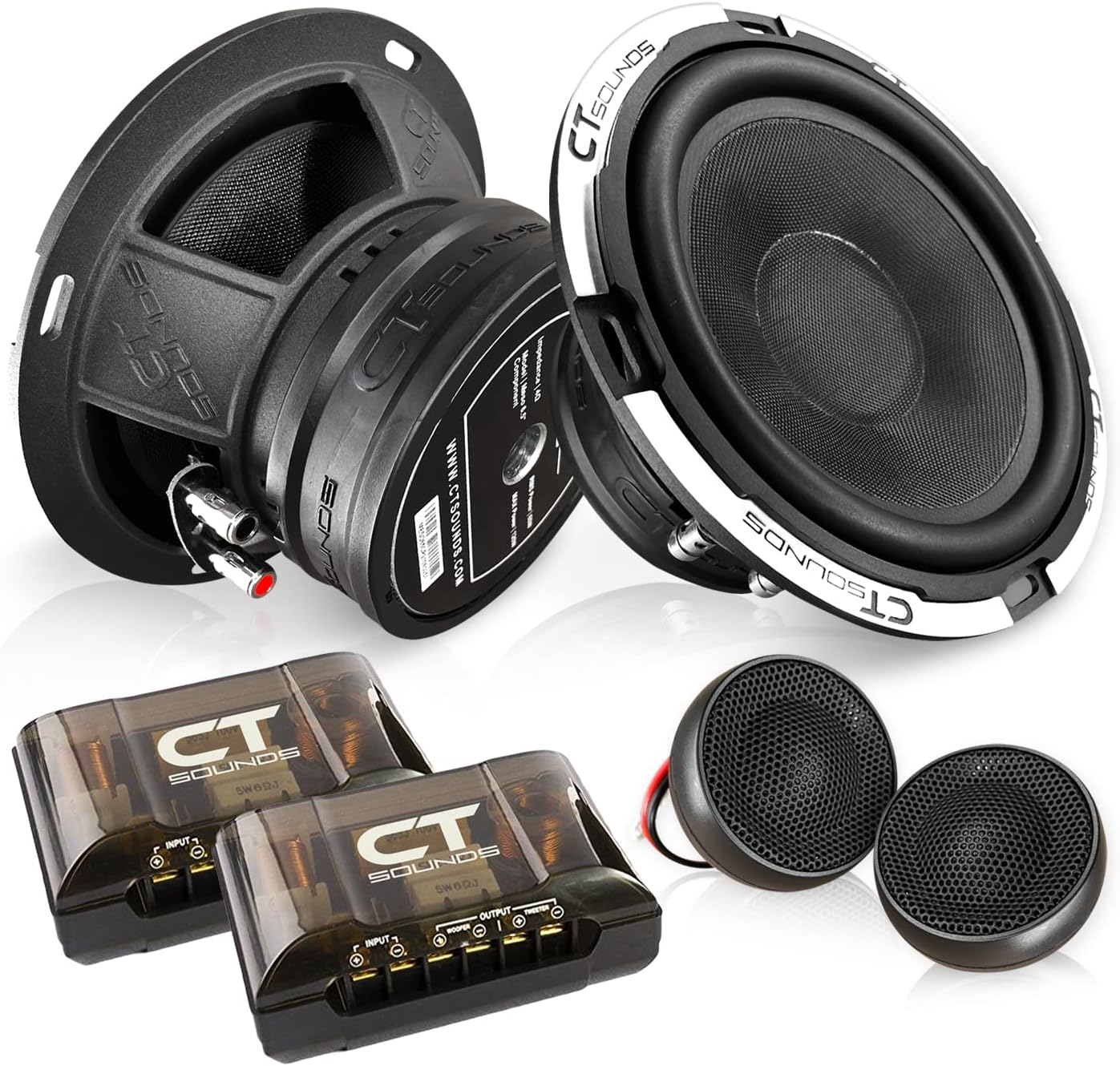 2-Way 6.5” 320 Watt Component Car Speaker Set L635648