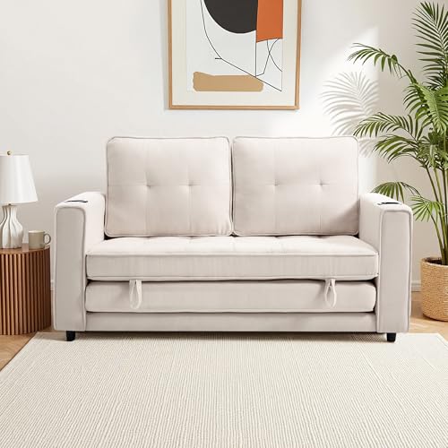 Dark Blue Convertible Sleeper Sofa O795