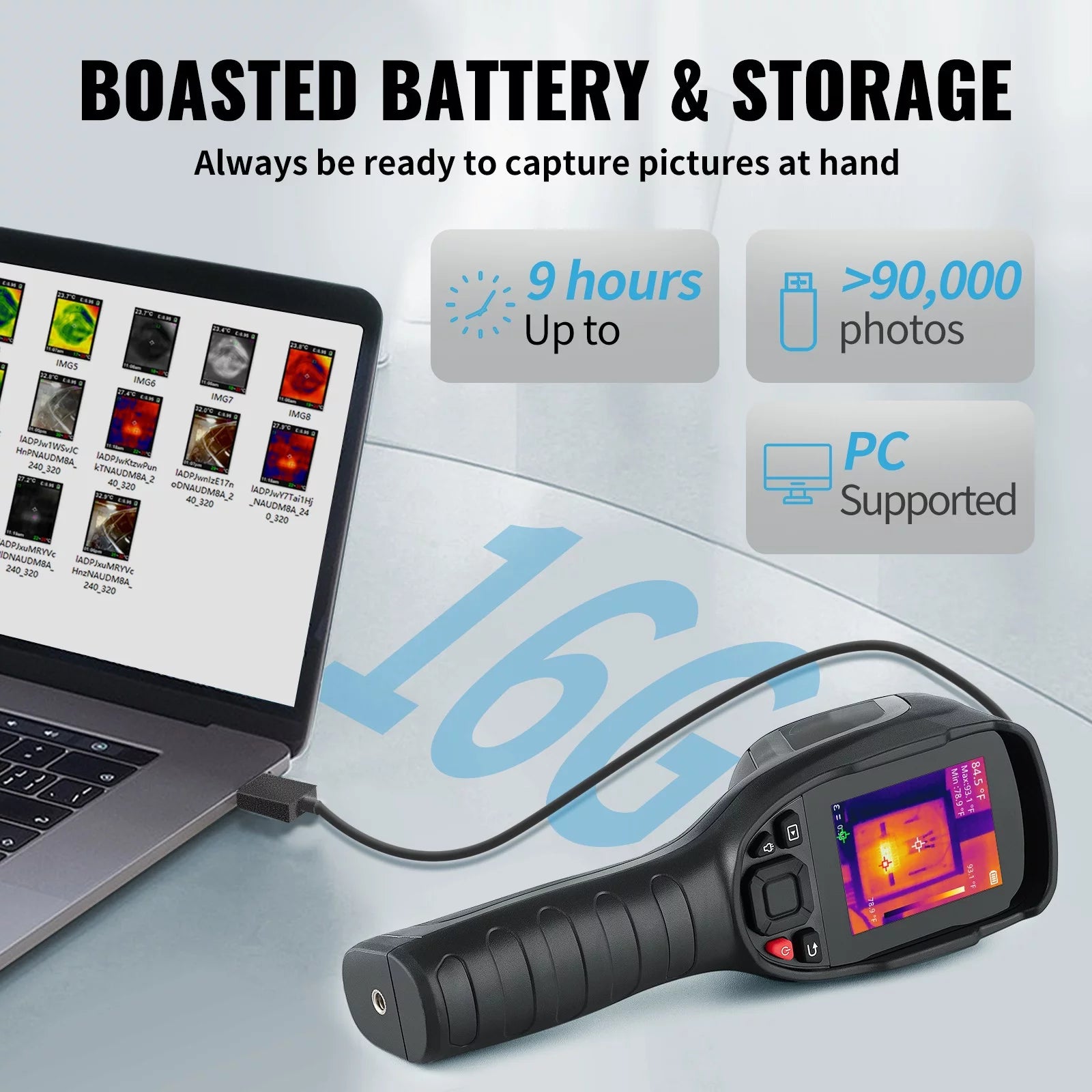 Infrared Thermal Imager 16G IR Resolution 240x180 LCD H646