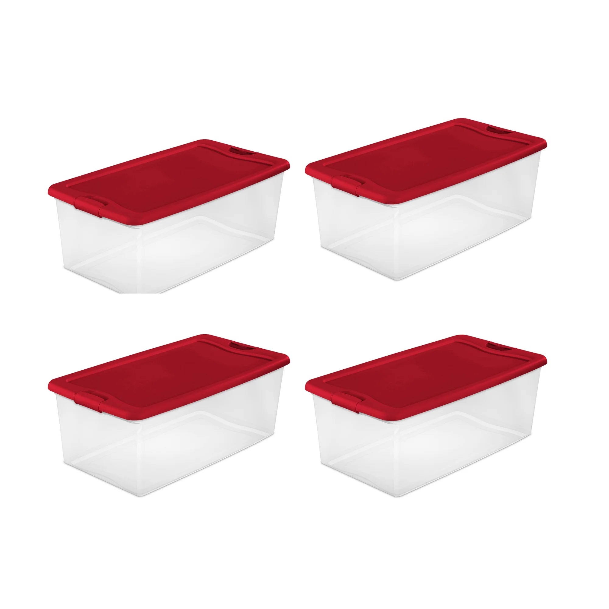106-Quart Plastic Stackable Storage Bin (4 Pack) L88373