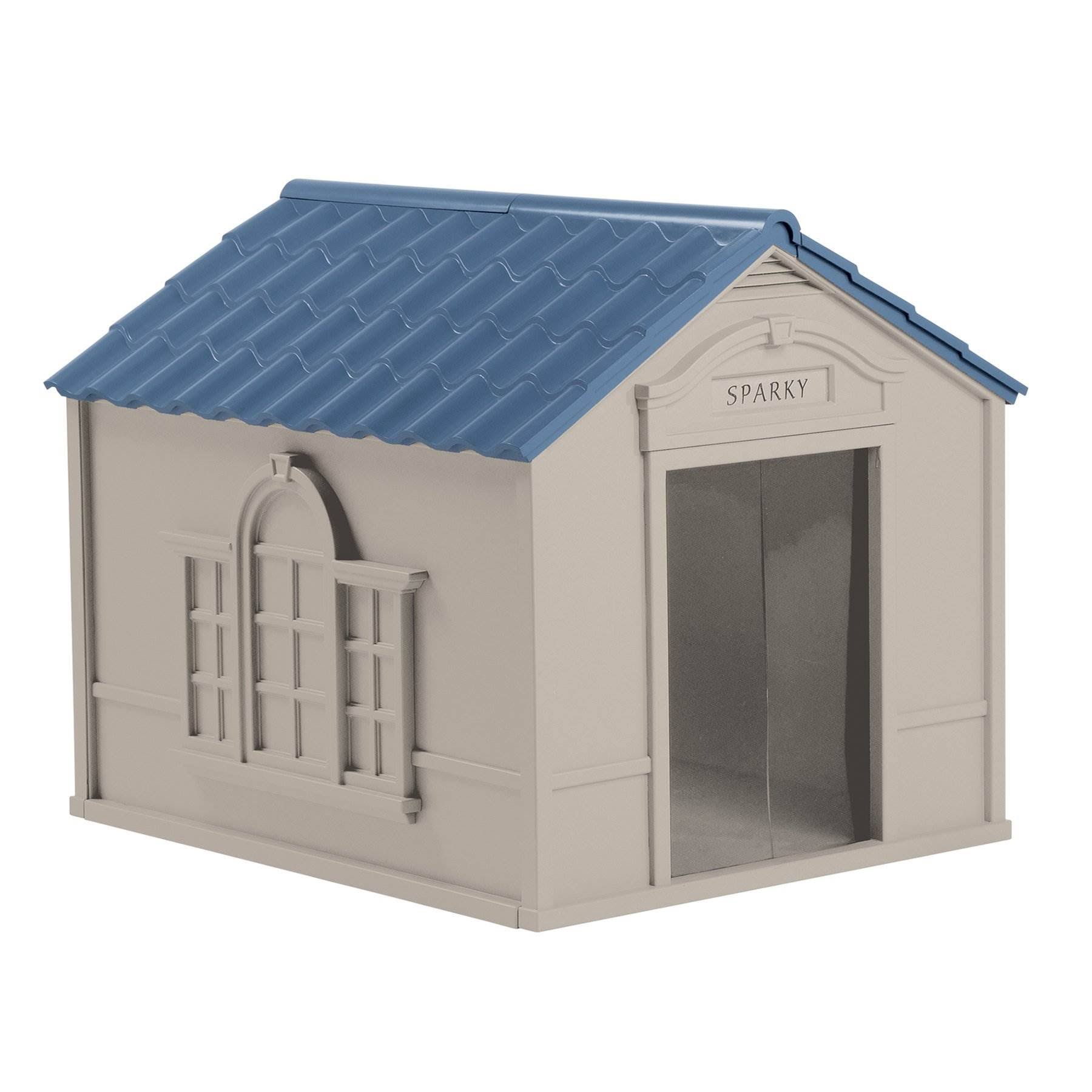 Large Weatherproof Resin Dog House (2 Pack) C19549