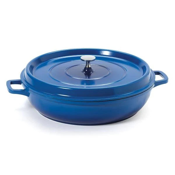4.5 Quart Blue Cast Aluminum Braiser Pan U4416