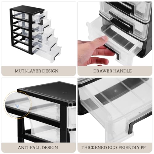 4 Drawer Plastic Desk Organizer V340