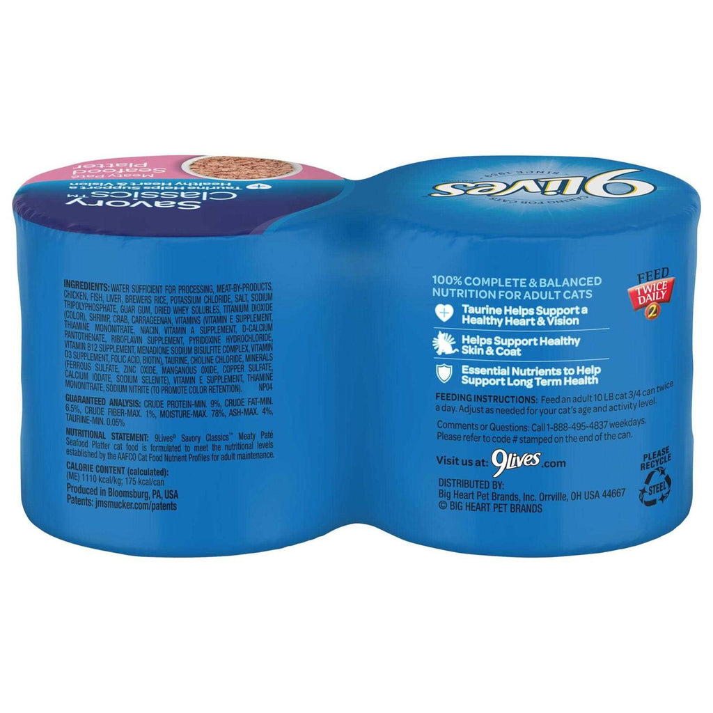 9Lives Meaty Pat Seafood Platter Wet Cat Food M552