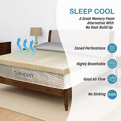 King Size 3 inch Organic Latex Mattress Topper S69456
