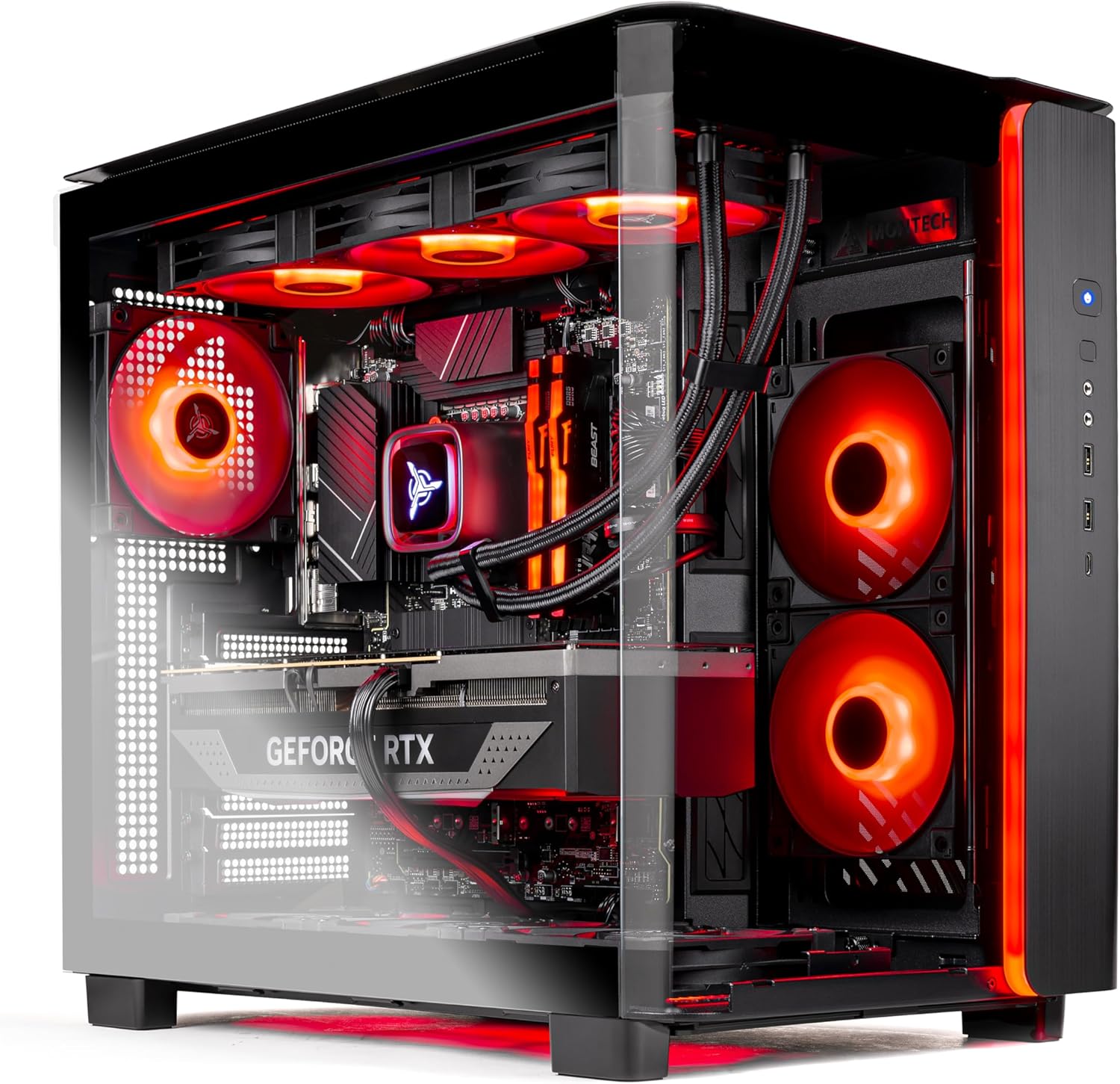 Ryzen 7 7700X RTX 4070 Ti Super 16GB 1TB Gen4 SSD 32GB DDR5 RAM 750W Gold PSU Gaming PC Desktop M266240