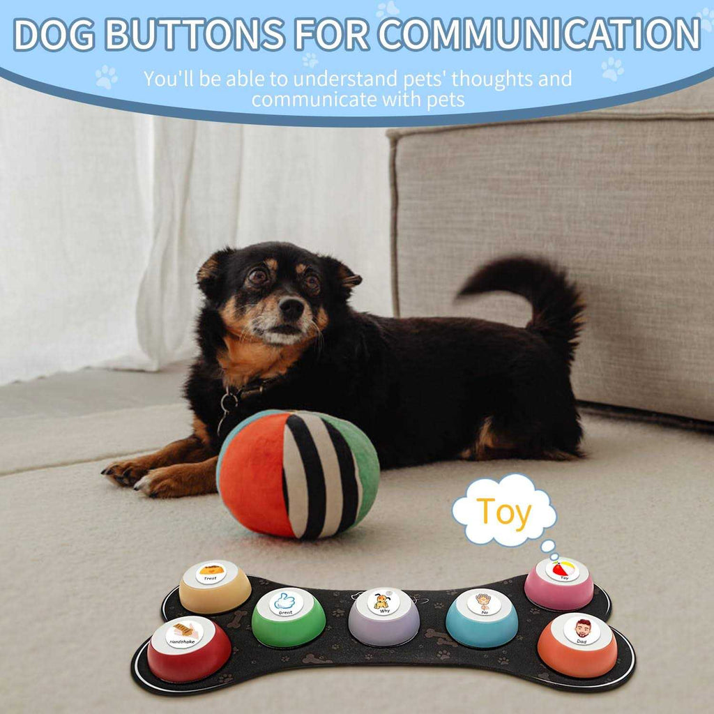 7 Dog Talking Button Set Recordable Training Buzzers Z14865