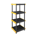 4-Tier Heavy Duty Plastic Storage Shelving Unit, 100lbs/shelf, 2 Pack W89381
