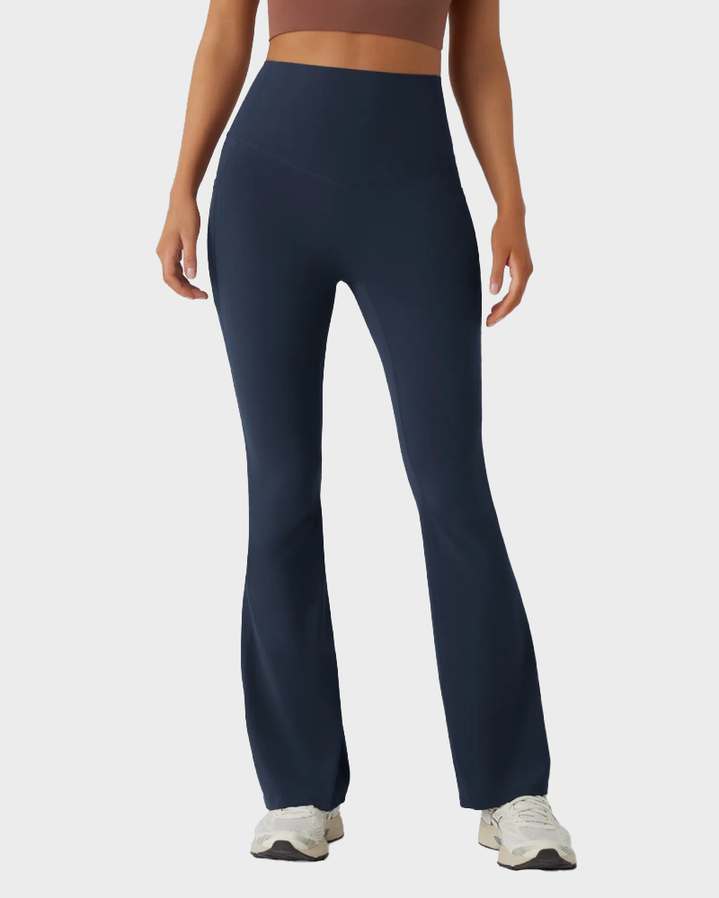 High Waisted Tummy Control Butt-Lifting Shaping Yoga Bootcut Leggings