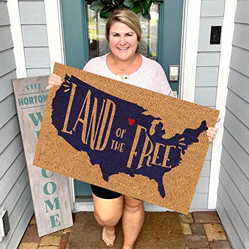 Patriotic 23×16 Inches Coir Door Mat Q2708