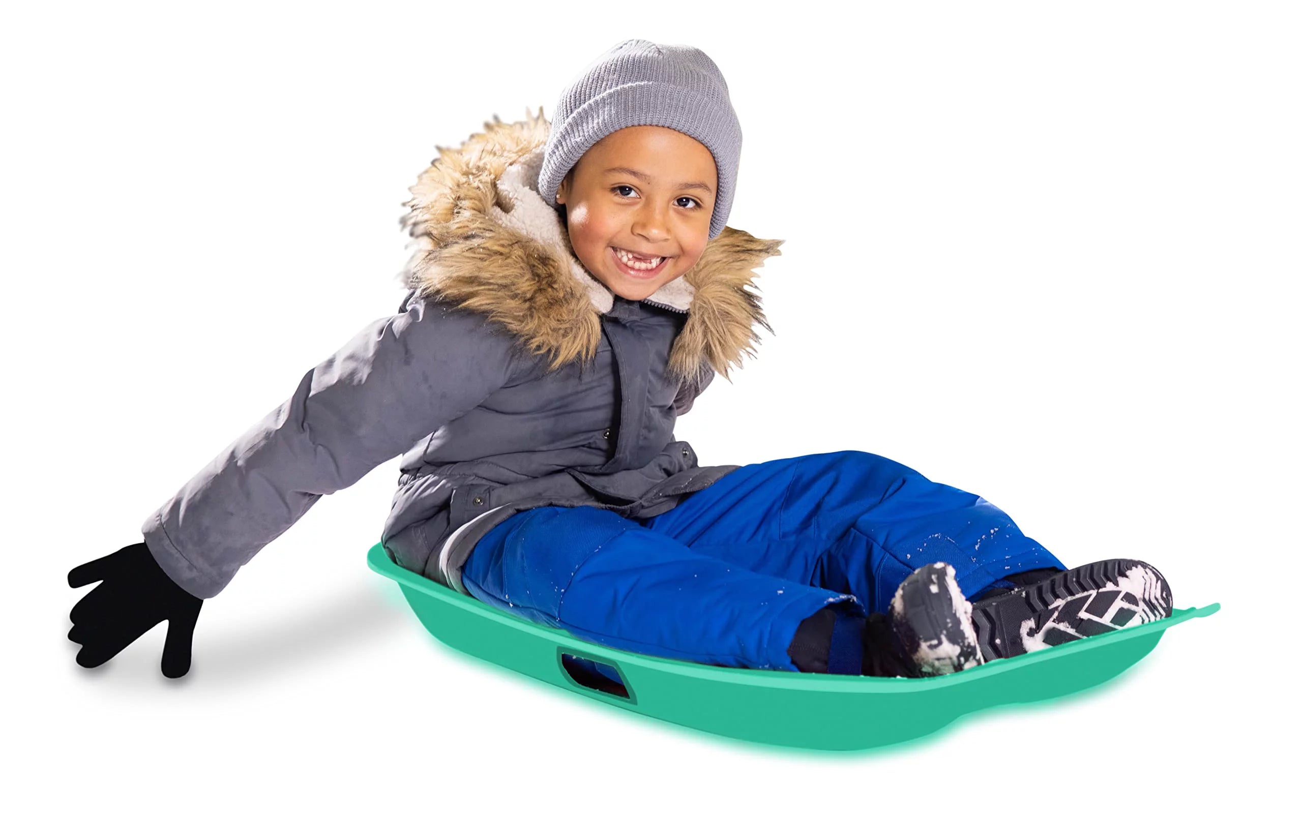 Large Plastic Toboggan Sled with Attached Pull Rope U77281