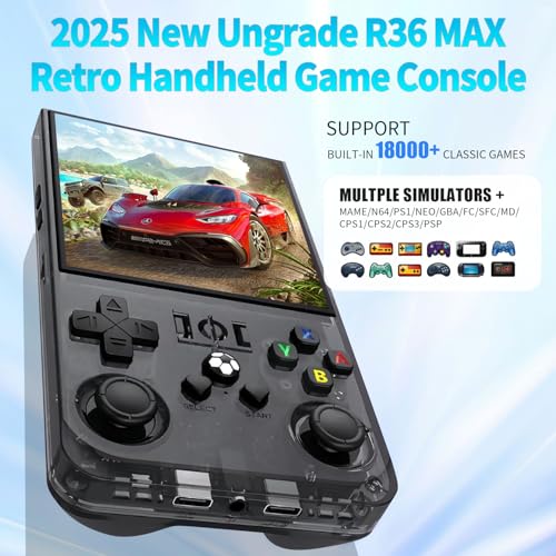 Retro Handheld Game Console with 64G Built-in 18000+ Classic Games, 4.0" IPS Screen (Black) P94822