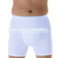 White Medium Waist 34-36" Reusable Leak Proof Boxer Brief C64151