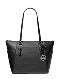 Large Saffiano Leather Top-Zip Tote Bag H1440