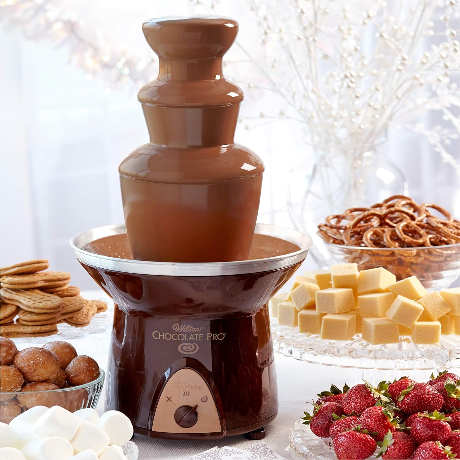 Chocolate Fountain, 3-Tier, 16-Inches Tall, 4-lb Capacity O8328