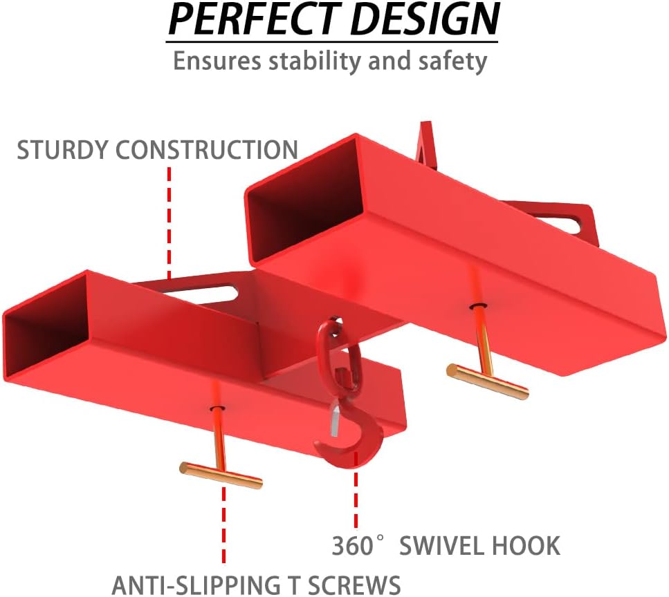 6600lbs Capacity Forklift Lifting Hook with Swivel Hook J6987