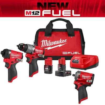 M12 FUEL 12-Volt Brushless Cordless Hammer Drill and Impact Driver Combo Kit T326