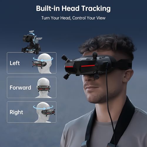 1080p Ultra-Wide Screen FPV Goggles with Head Tracking X1919