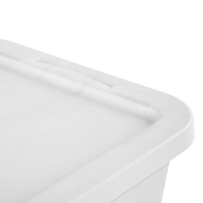 16qt Clear Storage Box with White Lid G815